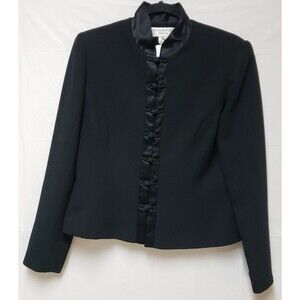 Jones New York Dress Women's Black Long Sleeve Cropped Evening Jacket 8 NWT